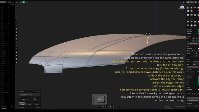 PLASTICITY v25.3 Studio Advanced Nurbs Surfacing Tutorial On Patreon Part 9 Gap Dimensions смотреть онлайн
