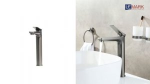 Смеситель для раковины Lemark Bronx LM3709GM с донным клапаном, графит матовый