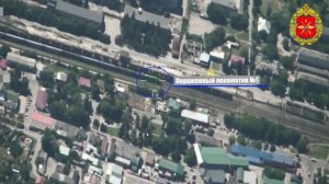 Поражение ЖД локомотива в районе Вольнянска Запорожской области