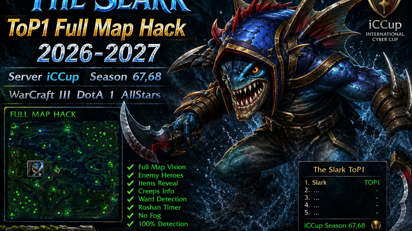 The Slark ToP1 Full Map Hack 2026-2027 Server iCCup Season 67,68 WarCraft III DotA 1 AllStars Сларк смотреть онлайн