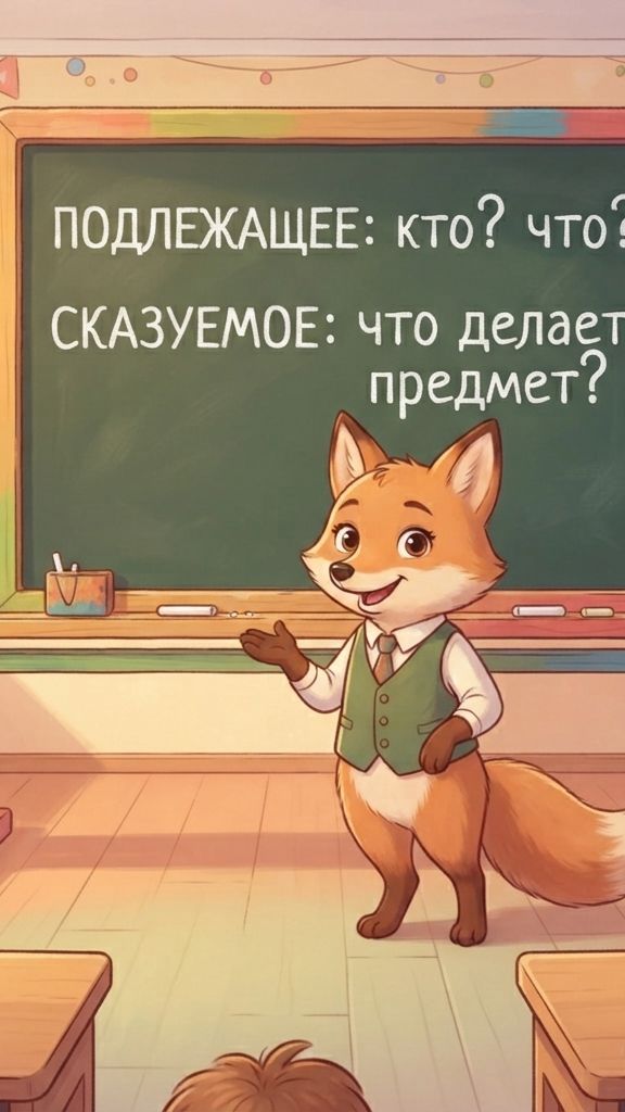 Что такое грамматическая основа? ( мультик для школьников 5-8 класс)