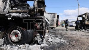 Последствия обстрела рынка «Околица» в Луганске