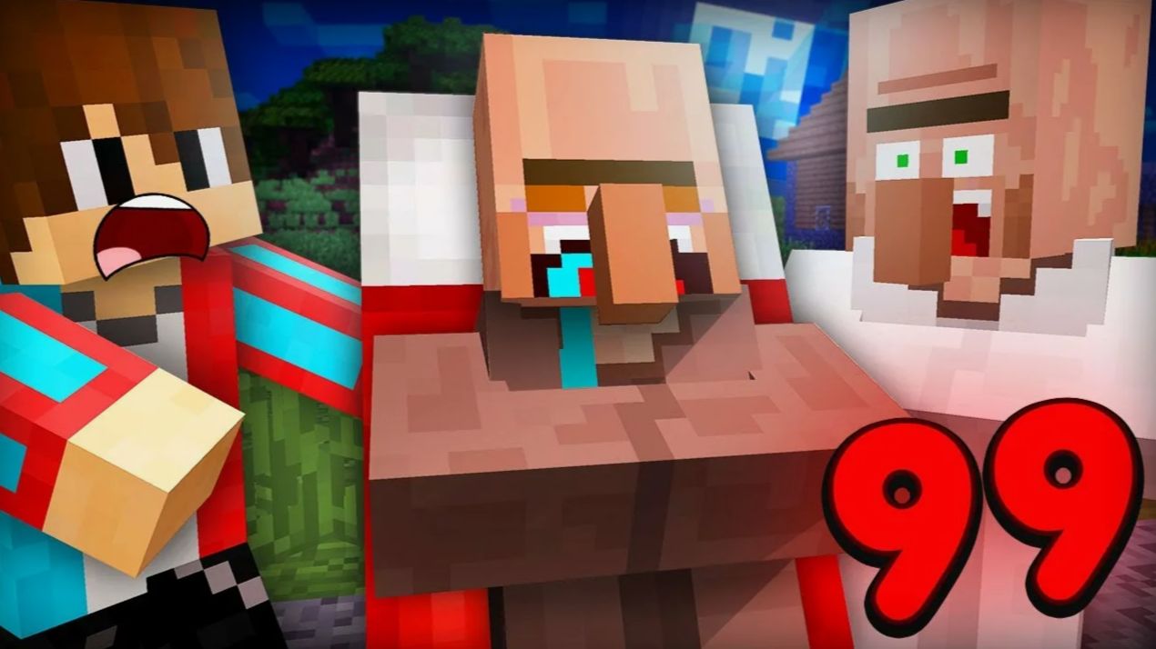 ЭТОТ ЖИТЕЛЬ СПИТ УЖЕ 99 ДНЕЙ В МАЙНКРАФТ Компот Minecraft смотреть онлайн