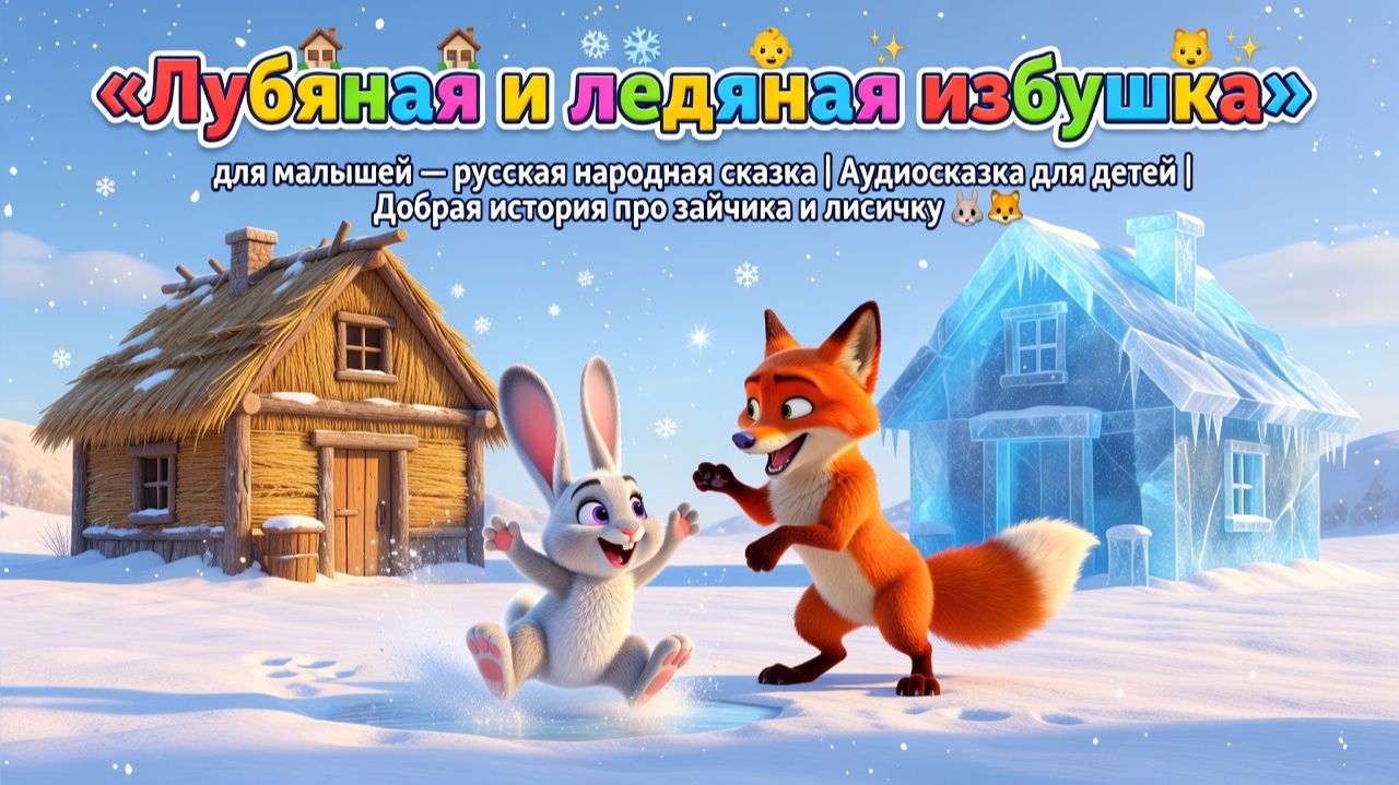 🏚️❄️👶✨ «Лубяная и ледяная избушка» для малышей — русская народная сказка | Аудиосказка для детей