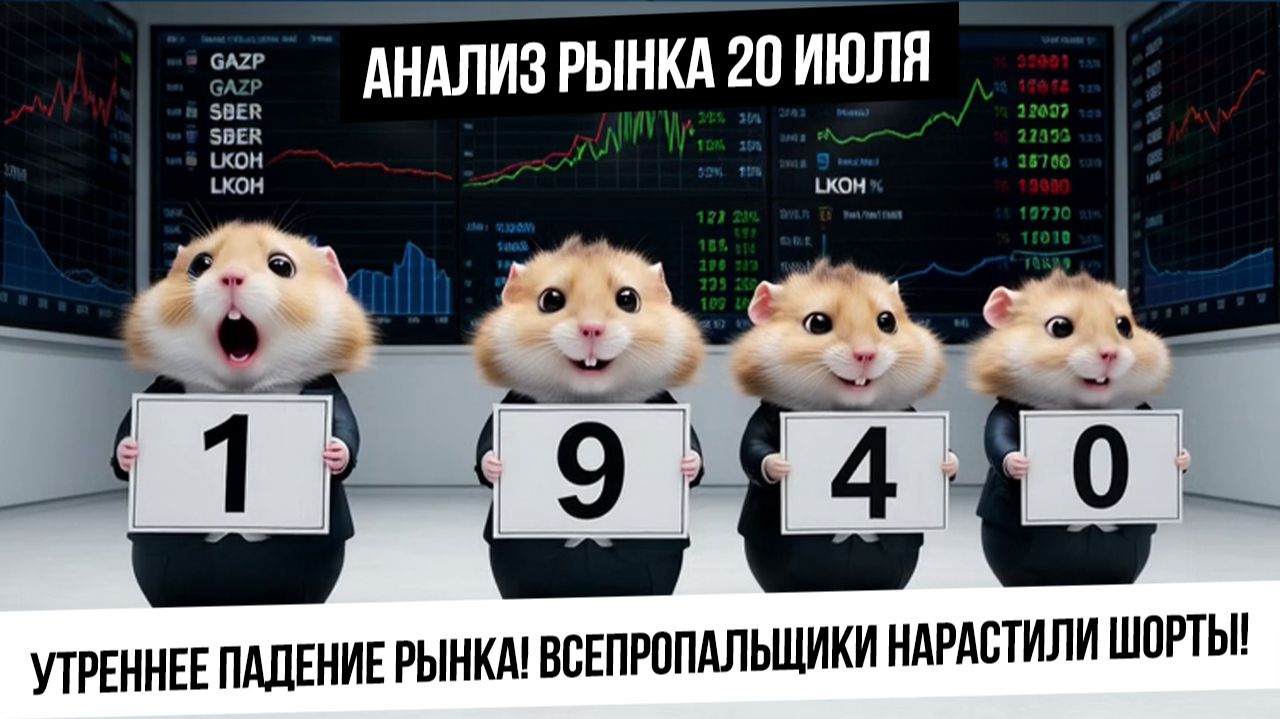 Анализ рынка 20 июля. Давление на рынок с утра! Будет ли выкуп? Всепропальщики встают в шорты! смотреть онлайн