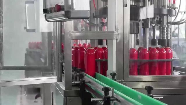 Автоматическая скоростная линия наполнения баллонов Bag-On-Valve QGQE-90 смотреть онлайн