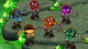 Ньарлы / Gnarls - все варианты цвета призматиков (My Singing Monsters: Dawn of Fire)