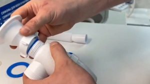 Сборка и установка бутылочного сифона А-328921 на раковину.