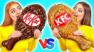 Челлендж. Шоколадная Еда vs Настоящая еда # Забавные Кухонные Лайфхаки от Multi DO Challenge