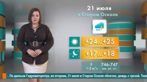Погода в Старом Осколе на 21 июля