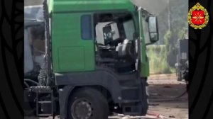 Удар по стоянке грузовых авто в Днепропетровской области