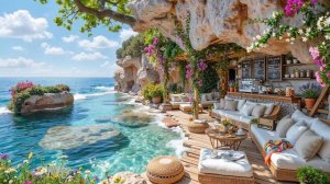 ПРИЯТНЫЙ ЛЕТНИЙ ДЖАЗ У БИРЮЗОВОГО МОРЯ 🌴🎷 МУЗЫКА ДЛЯ РАССЛАБЛЕНИЯ