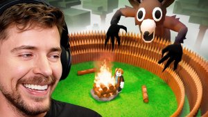 Мистер Бист на русском. Выживи в течение 99 ночей и получи приз в $99 000. MrBeast Minecraft