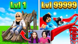 24 ЧАСА В САМОМ ОГРОМНОМ АКВАПАРКЕ В ROBLOX! 😱