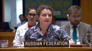 Выступление А.М.Евстигнеевой по проекту резолюции СБ ООН по безопасности судоходства в Красном море