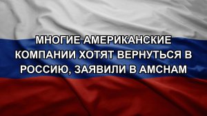 Многие американские компании хотят вернуться в Россию, заявили в AmCham