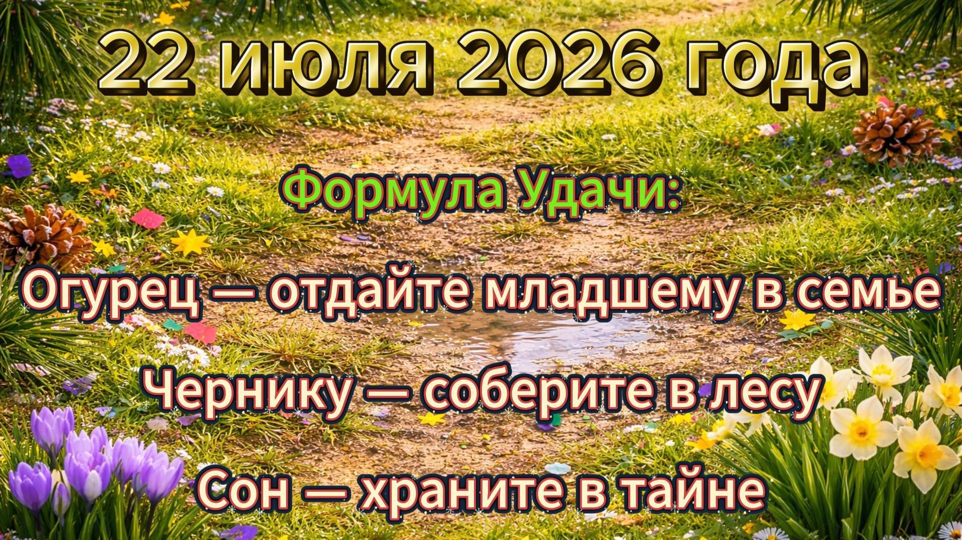 Народные приметы на 22 июля 2026 года смотреть онлайн