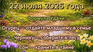 Народные приметы на 22 июля 2026 года