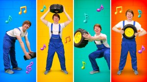 Автомеханик Саша делает весёлую зарядку и поёт песенку! Присоединяйся! 🏋️🎵 | Для детей