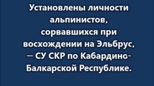Альпиниста и тело его 11-летнего сына эвакуировали со склона Эльбруса,