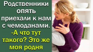 Родственники опять приехали к нам с чемоданами. - А что тут такого? Это же моя родня