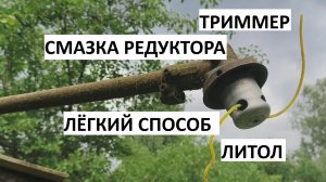 Как смазать редуктор триммера. Лёгкий способ.
