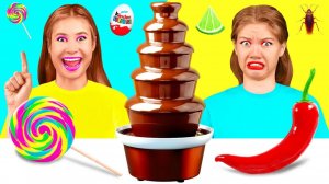 Эмоджи Шоколадный Фонтан Челлендж # Съедобная Битва c PaRaRa Challenge