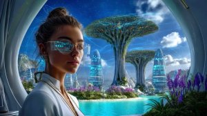 City of Living Trees 2300 | Peaceful Futuristic Ambient Music for Sleep Relaxation Focus