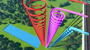 БОЛЬШАЯ ПРОТИВ МАЛЕНЬКОЙ СПИРАЛЬНОЙ ВОДНОЙ ГОРКИ — PLANET COASTER 2