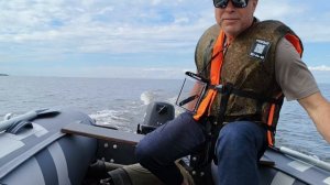 9.8 лодочный мотор для лодки ПВХ 350 Гладиатор Обкатка нового мотора.Гладиатор китайский мотор.