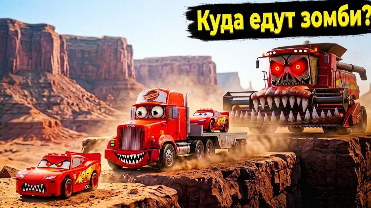 КУДА ГРУЗОВИКИ МАКИ ВЕЗУТ ЛЕГО МАКВИНОВ? Как они сделают из них Зомби Маквинов? Гоша и Чич. смотреть онлайн