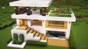 МАЙНКРАФТ Как построить простой современный дом. Пошаговое руководство - Minecraft новые видео