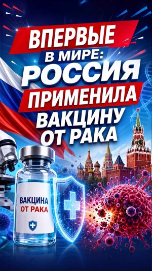 Впервые в мире Россия применила вакцину от рака