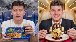 Еда в самолете за $1 vs $100,000