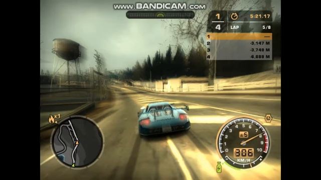 Overtaking a hard level bot by lap twice on Gray Point - NFS Most Wanted Porsche Carrera GT NOS race смотреть онлайн