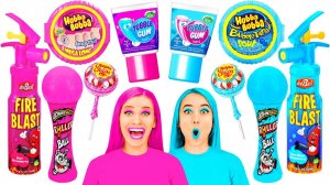Розовая Еда vs Голубая Еда Челлендж # Сумасшедший Челлендж от TeenTeam Challenge