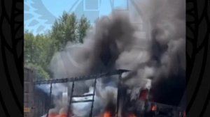 🔴Удар «Геранью» по стоянке грузовиков укронацистов в Днепропетровской области.🔴