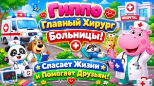 🏥 Гиппо Главный Хирург Больницы❤️ Спасает Жизни и Помогает Друзьям Развивающий Мультфильм Для Детей