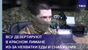 ВСУ дезертируют в Красном Лимане из-за нехватки еды и снабжения