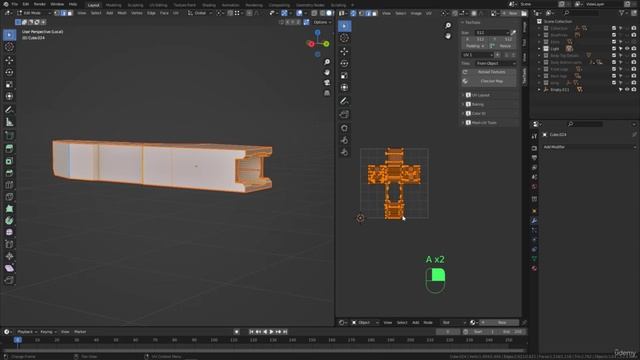 BLENDER Creating the Dune Ornithopter 107_Unwrapping section_Unwrapping the Light part 2 смотреть онлайн