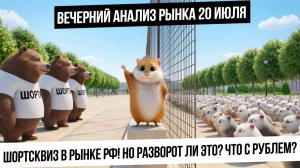 Вечерний анализ рынка 20 июля. Отскок или разворот? Шорт-сквиз был неизбежен! Что дальше? Рубль!