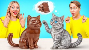 Челлендж. Шоколадная Еда vs Настоящая еда # Сумасшедшие Кулинарные Идеи от Multi DO Challenge