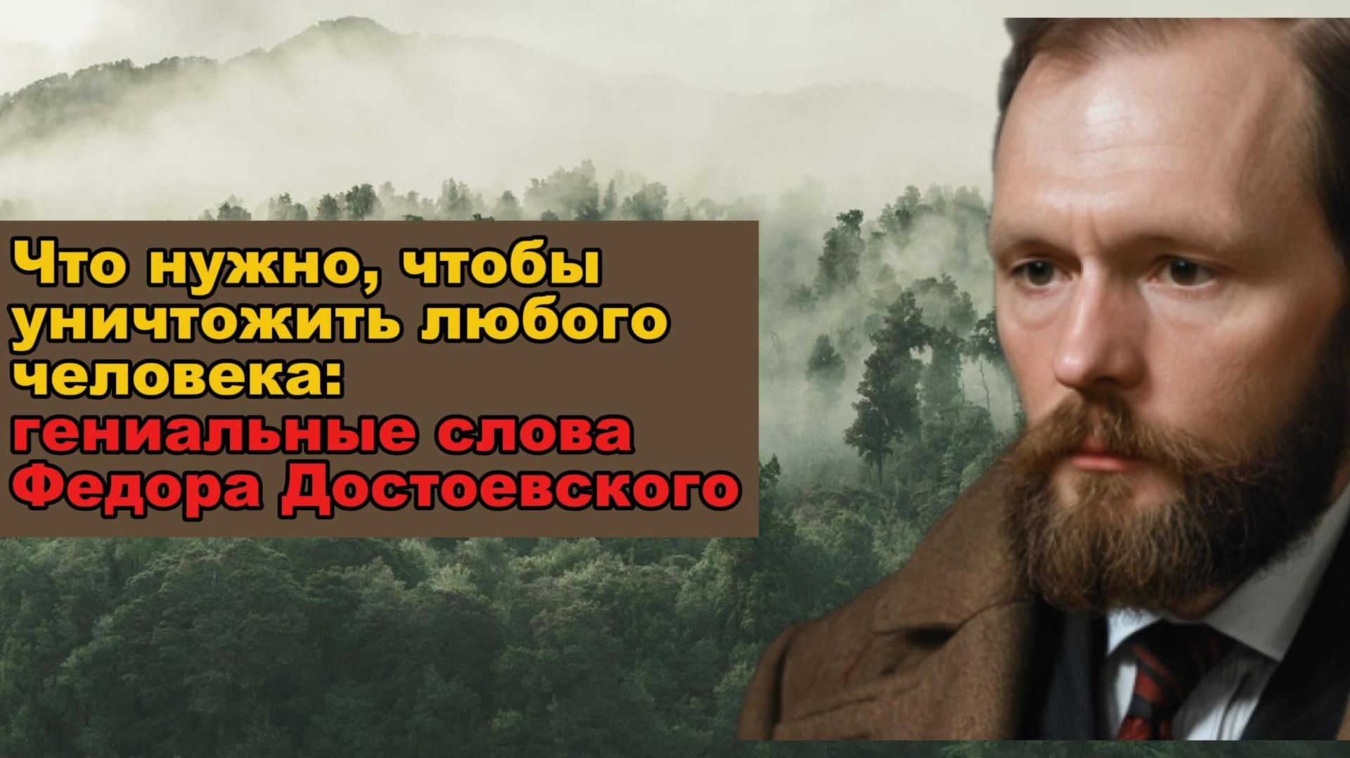 Что нужно, чтобы уничтожить любого человека: гениальные слова Федора Достоевского