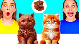 Челлендж. Шоколадная Еда vs Настоящая еда | Удивительные Лайфхаки и Хитрости