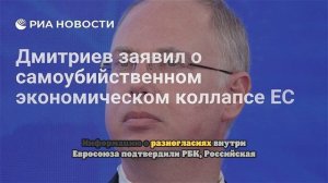 Дмитриев: санкции против РФ обходятся странам ЕС более чем в 3 трлн евро