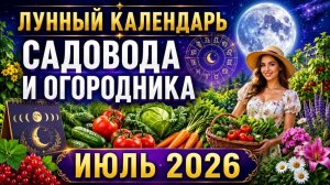 Лунный посевной календарь садовода и огородника на июль 2026. Сеем по луне.