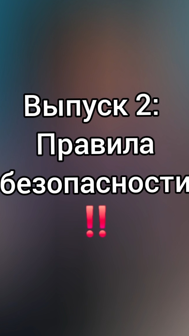 ‼️ 2 выпуск‼️безопасность- это главное!!!!