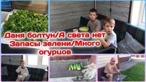 Даня болтун/А света нет/Запасы зелени и огурцов/Наш день   Часть 1