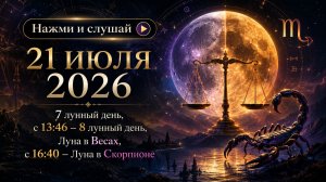 21 июля 2026 - гороскоп