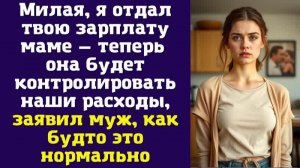 Милая, я отдал твою зарплату маме — теперь она будет контролировать наши расходы, — заявил муж